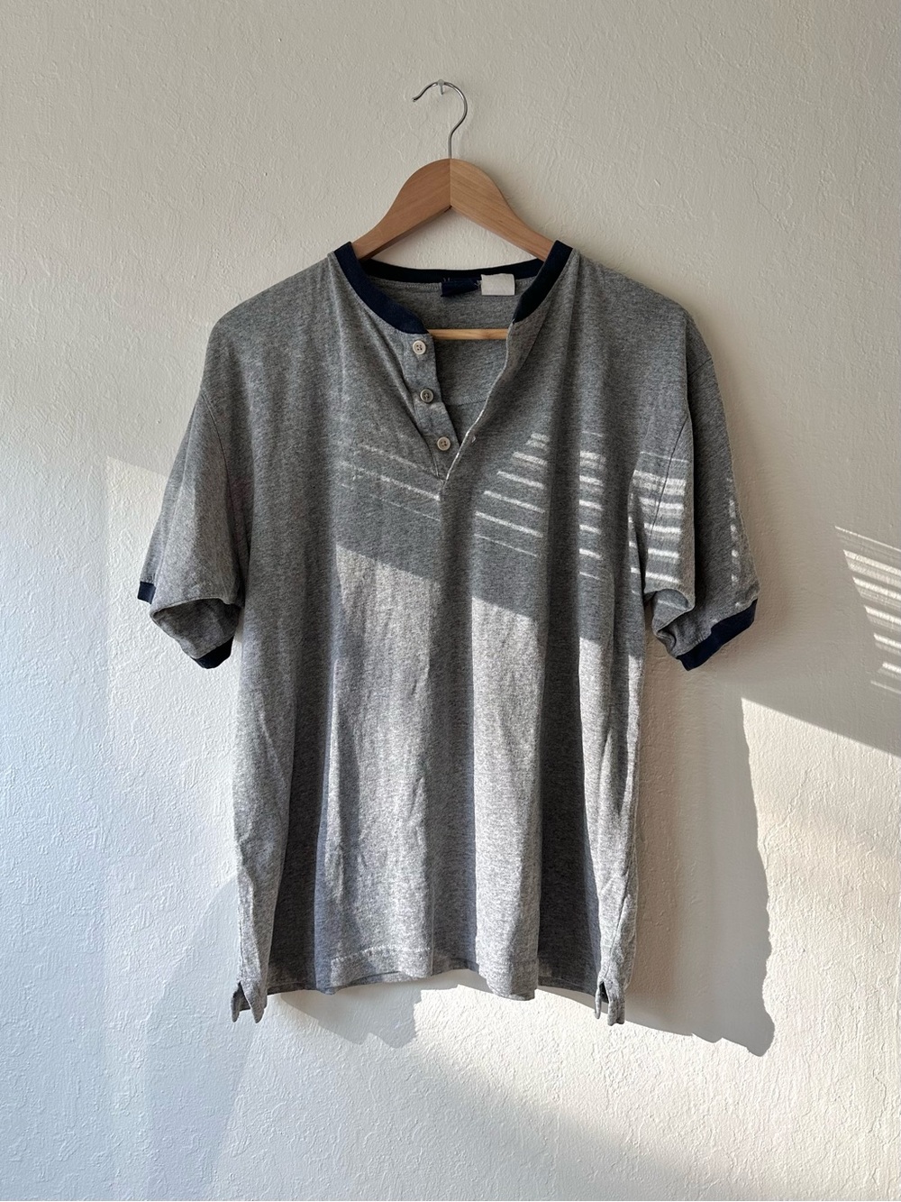 Vintage 1990s cherokee raglan ringer tee t-shirt men’s medium heather grey